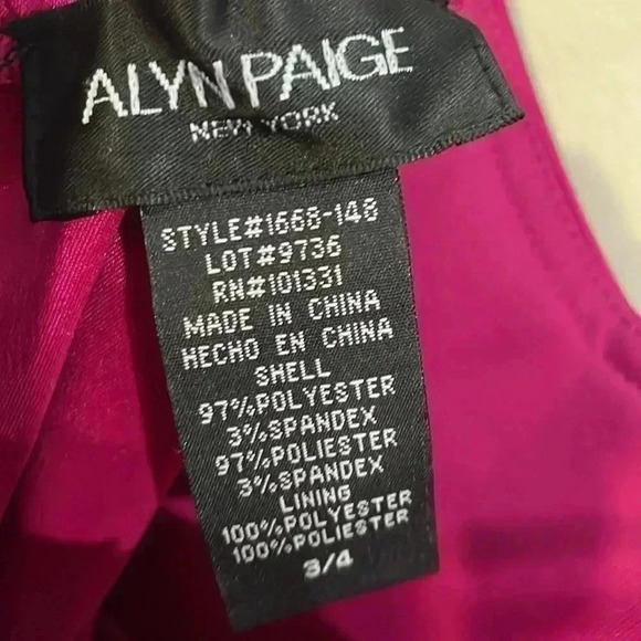 [US3/4]Alyn  Paige Pink Knee Length Strapless Dress - Picture 3 of 6